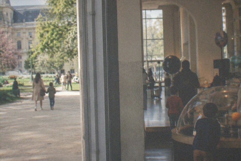Families exploring interactive science exhibits in a bright open museum space