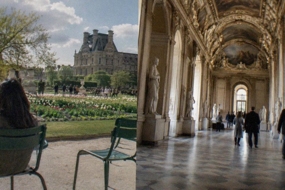 Painted ceilings and sculpture-lined hall of a grand Paris museum