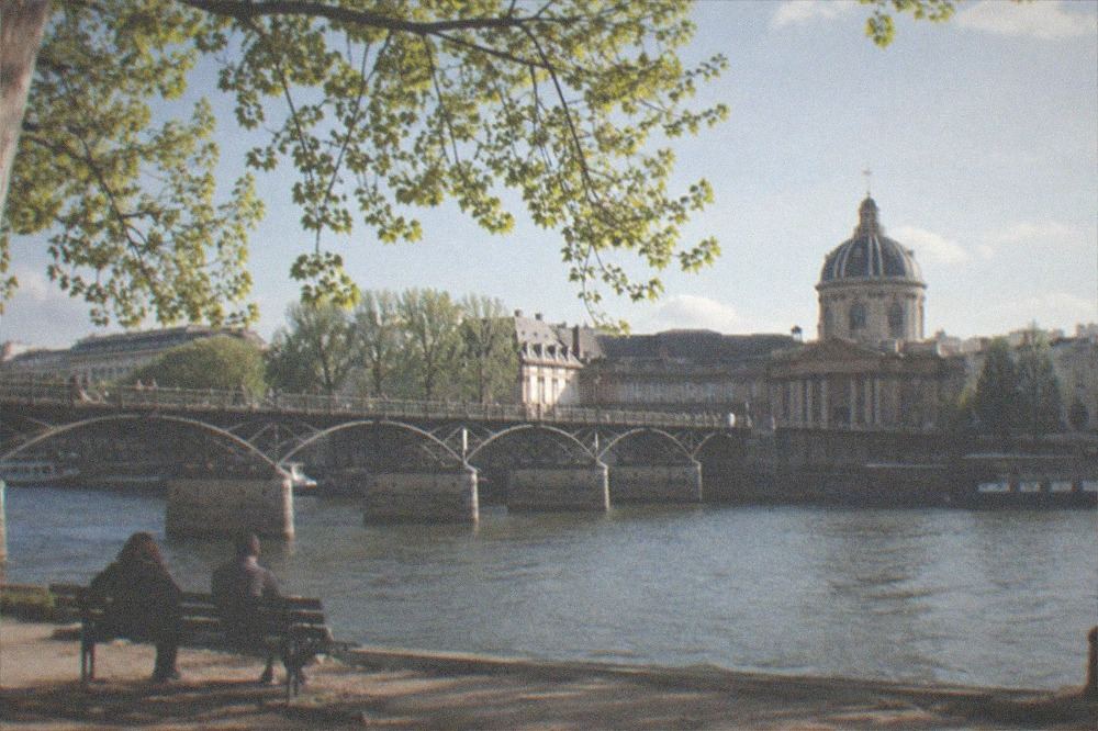 The Pont des Arts and the Institut de France across the Seine in morning light
